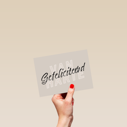 van harte gefeliciteerd met deze stijlvolle kaart