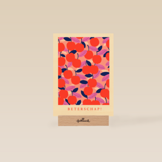 Beterschapskaart met rood fruit
