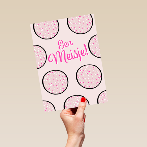 Roze beschuit met muisjes een meisje