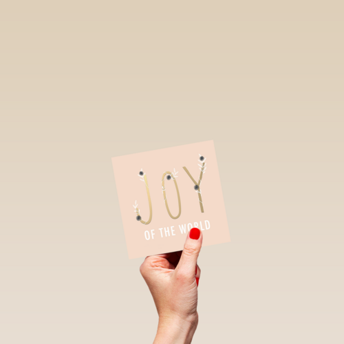 Kerstkaart Religieus Joy of the world