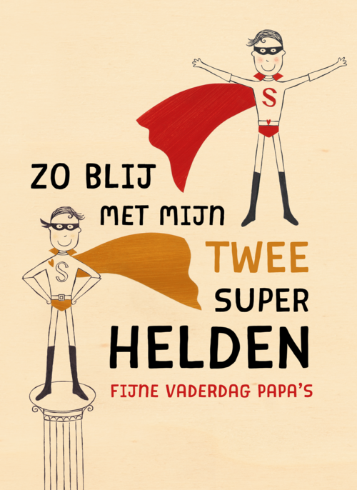 Houten Kaart Vaderdag | Hallmark | Houten Kaart Hallmark | Vaderdag | Vaderdag Kaart Hip 2 Superhelden