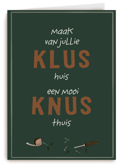 Kaart Hallmark | Felicitatie Nieuwe Woning | Verhuisd Kaart Klushuis Naar Knus Thuis