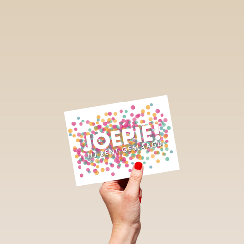 confetti joepie je bent geslaagd en hoeft niet meer te leren
