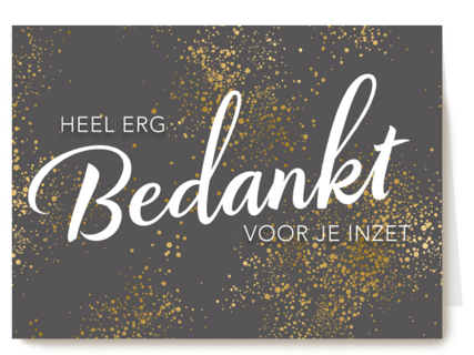 bedankt kaart zakelijk bedankt voor je inzet