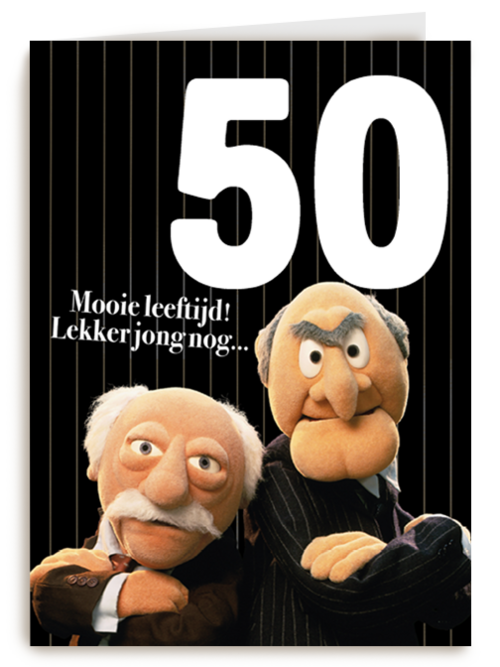 muppets verjaardagskaart statler en waldorf