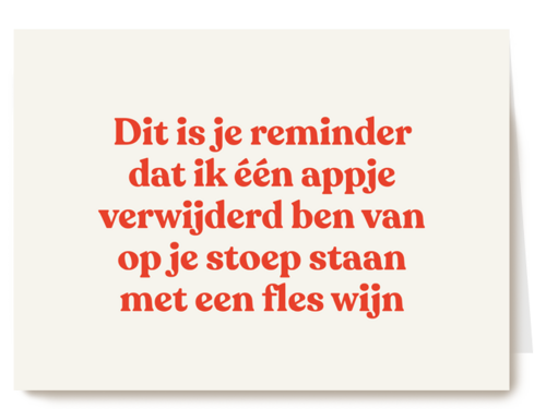 sterkte fles wijn op de stoep andc