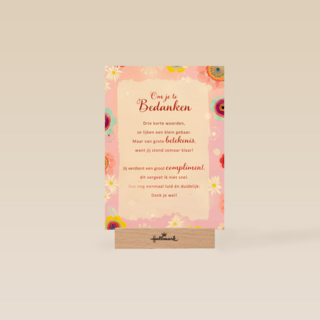 Bedankkaart Groot compliment More than words