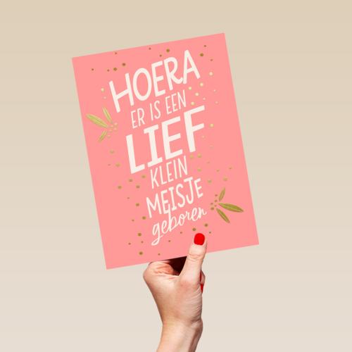 hoera er is een lief klein meisje geboren