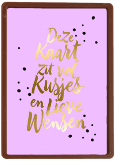 deze kaart zit vol kusjes en lieve wensen