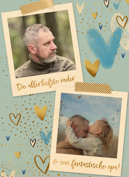 De allerliefste vader en fantatische opa fotokaart