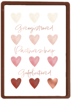Love Story Harten Geregistreerd partnerschap