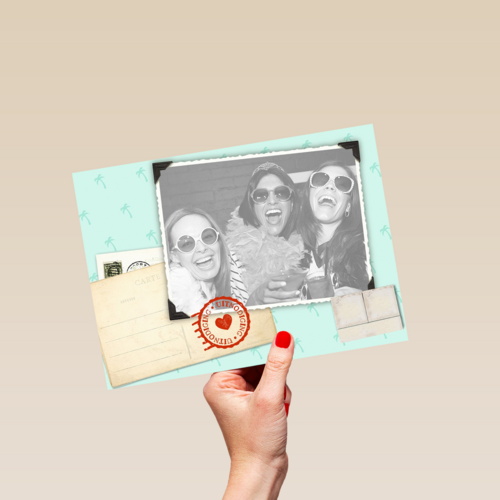 fotokaart jij bent uitgenodigd voor mijn beach party