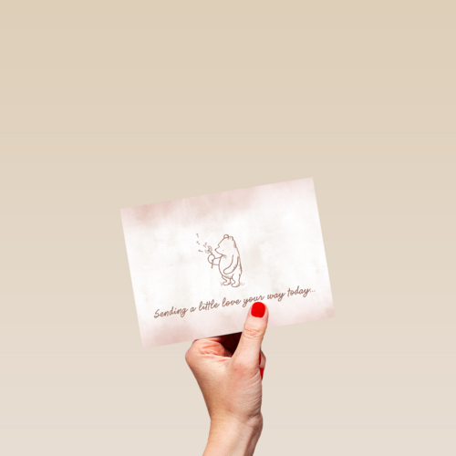 moederdag kaart winnie the pooh sending a little love