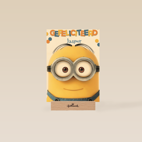 Despicable Me minion dave met bril Gefelicitieerd