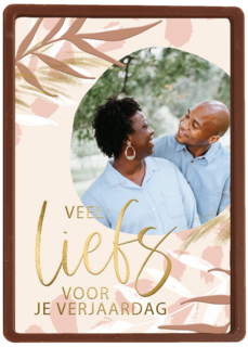 Verjaardagskaart veel liefs met foto