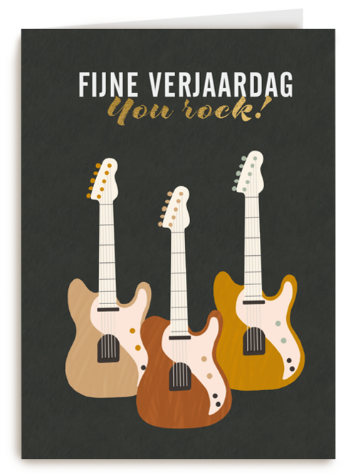Verjaardagskaart you rock
