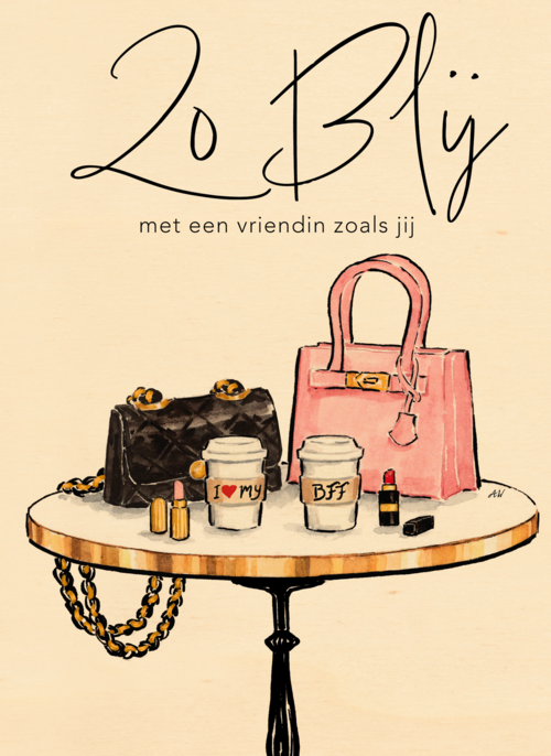 Houten Kaart Vriendschap Valentijn | Houten Kaart Hallmark | Vriendschap Valentijn | Zo Blij Met Een Vriendin Zoals Jij Anna Wijnands