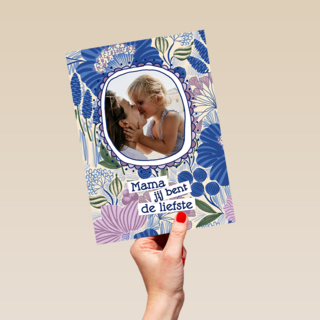 Bloemen jij bent de liefste fotokaart