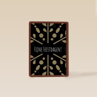 zakelijke kerstkaart met gouden ijskristal