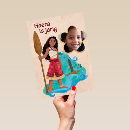 Disney Vaiana Hoera Fotokaart