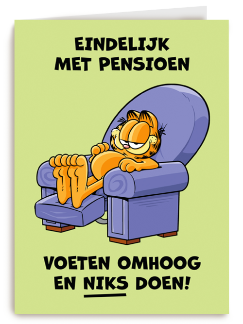 Kaart Hallmark | Pensioen | Garfield Met Pensioen