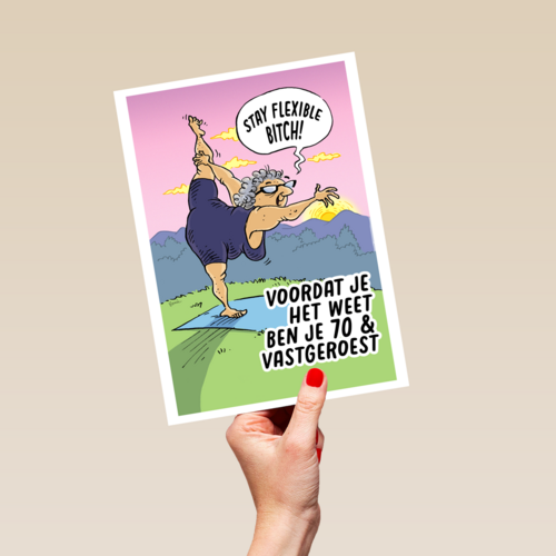 voordat je het weet ben je 70 en vastgeroest