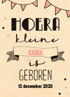 kleine een meid is geboren