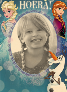 hoera een frozen kaart speciaal voor jou