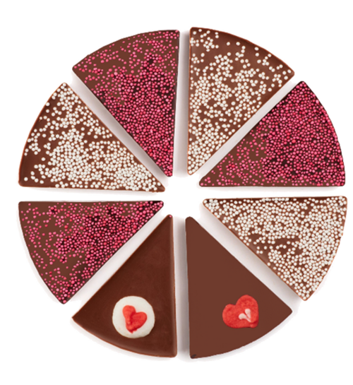 Chocolade Pizza Hartjes 