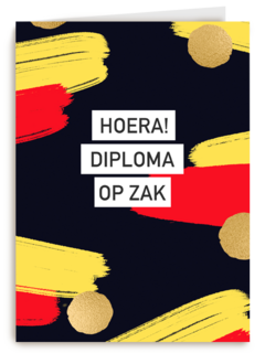 hoera diploma op zak met belgische vlag