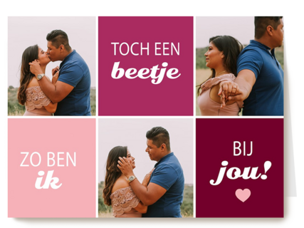 valentijnskaart foto zo ben ik toch een beetje bij jou