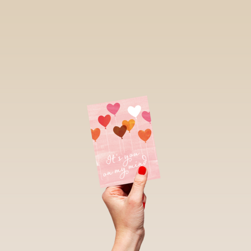 Ansichtkaart Valentijn Its you on my mind