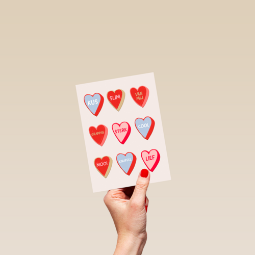 Omschrijf je lover in hartjes
