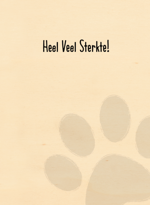 Houten Kaart Condoleance Kaarten | Houten Kaart Hallmark | Condoleance Kaarten | Sterkte Bij Verlies