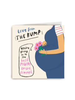 moederdag kaart hip love from the bump