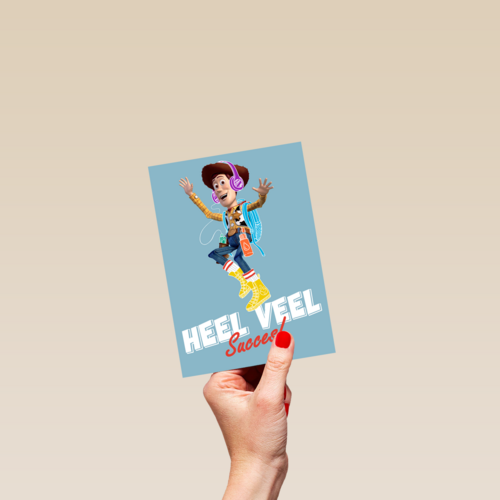 Toy Story kaart met Woody Heel veel succes