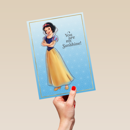 Sneeuwwitje Complimentkaart you are my sunshine