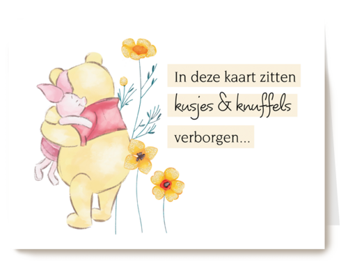 Winnie de Poeh kusjes en knuffels