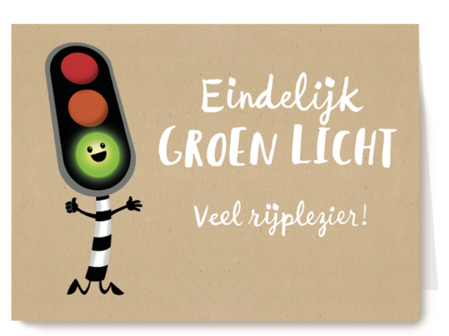 rijbewijs gehaald stoplicht