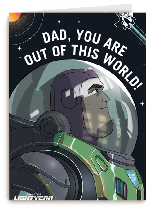 vaderdag kaart out of this world lightyear