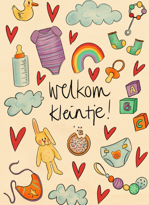 Babykaart zoon dochter Welkom kleintje Matia Studio