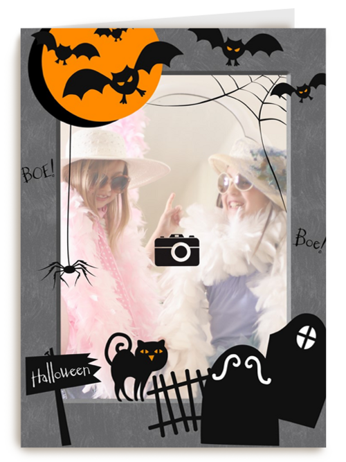fotokaart halloween begraafplaats