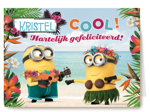 minions cool hartelijk gefeliciteerd