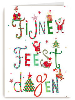 Kerstkaart turnowsk fijne feestdagen