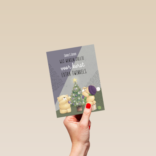 kerstkaart wij wensen jullie voor kerst extra twinkels