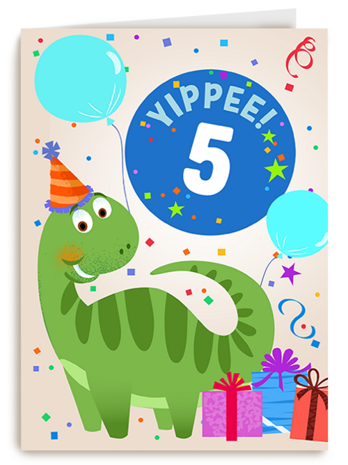 Kaart Hallmark | Kaart Met Leeftijden | Verjaardagskaart Dino Yippee Leeftijd