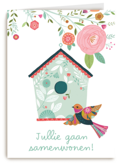 samenwonen kaart vogelhuisje