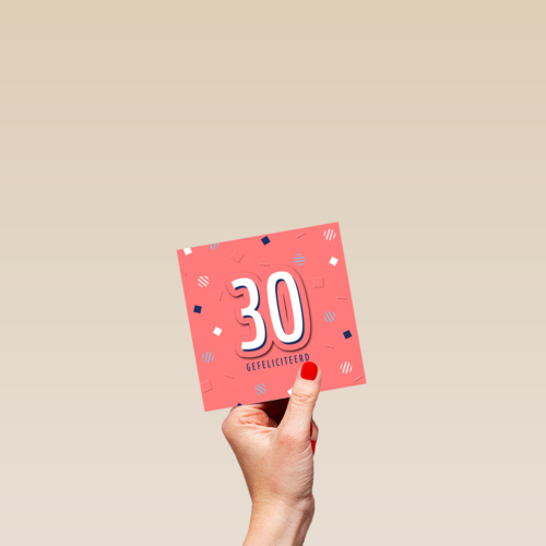 verjaardag kaart stijlvol leeftijd 30