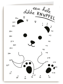 Kaart voor kinderen Een hele dikke knuffel Spelletje