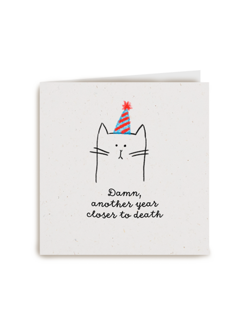 Kaart | Hallmark | Verjaardag | Damn Another Year Closer To Death